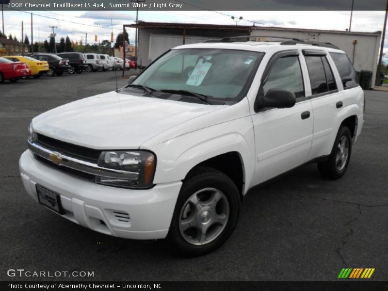 Summit White / Light Gray 2008 Chevrolet TrailBlazer LS 4x4