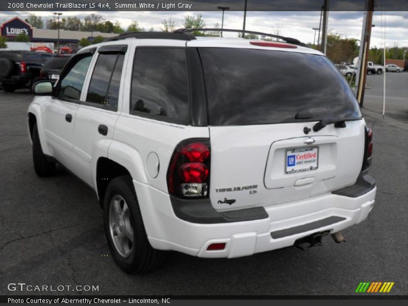 Summit White / Light Gray 2008 Chevrolet TrailBlazer LS 4x4