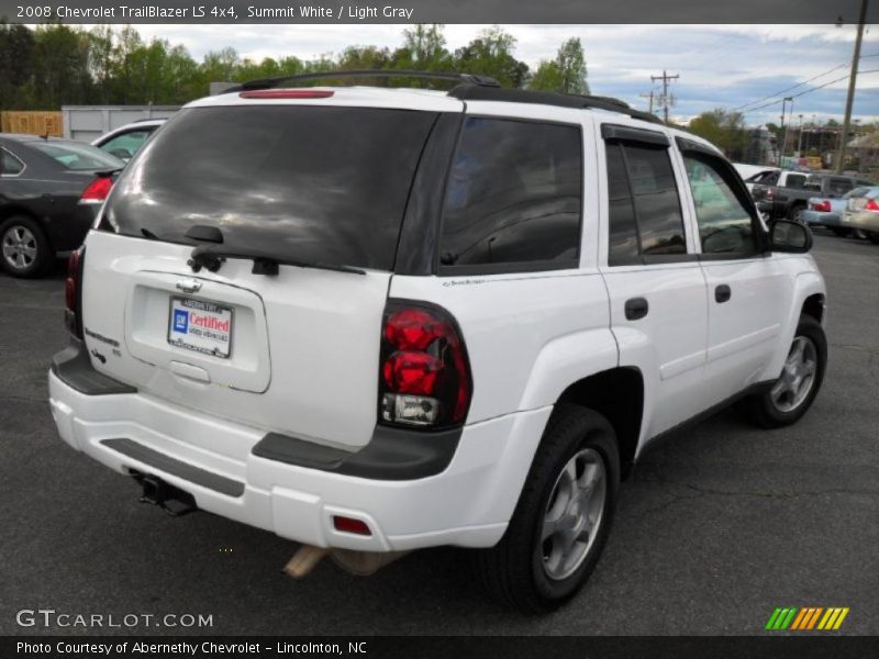 Summit White / Light Gray 2008 Chevrolet TrailBlazer LS 4x4