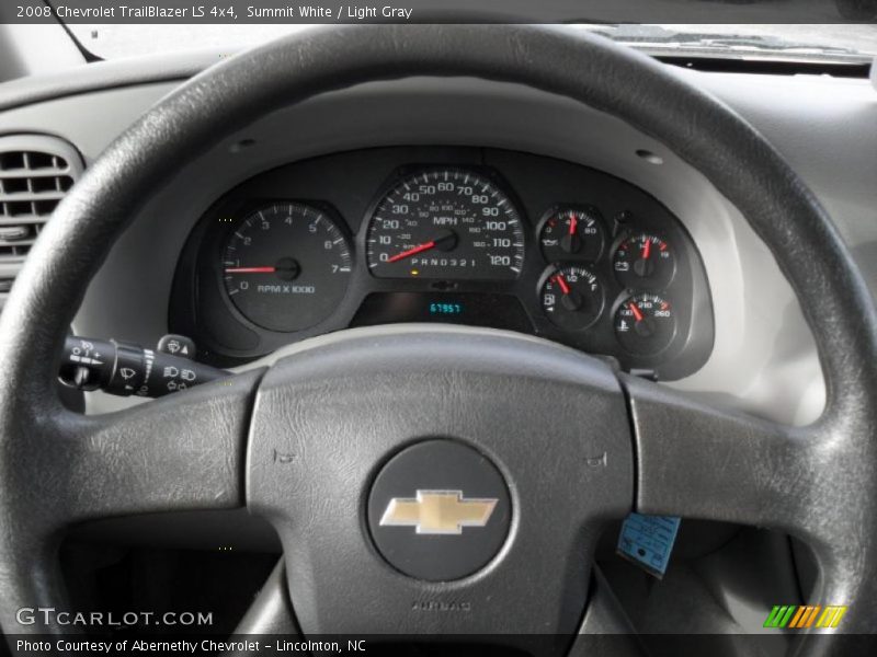 Summit White / Light Gray 2008 Chevrolet TrailBlazer LS 4x4