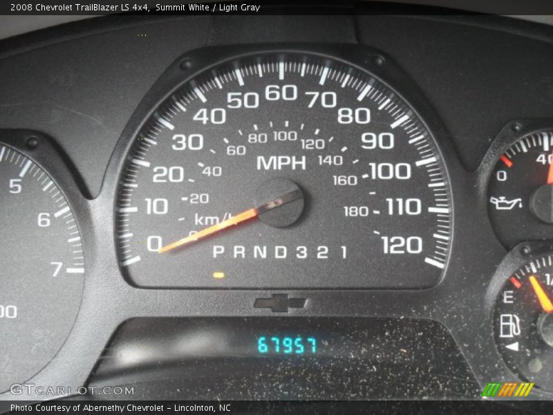 Summit White / Light Gray 2008 Chevrolet TrailBlazer LS 4x4