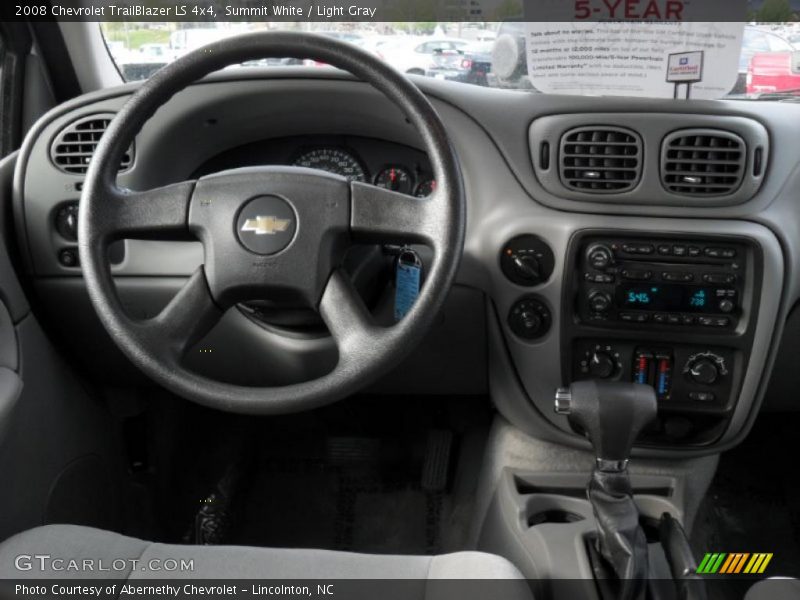 Summit White / Light Gray 2008 Chevrolet TrailBlazer LS 4x4