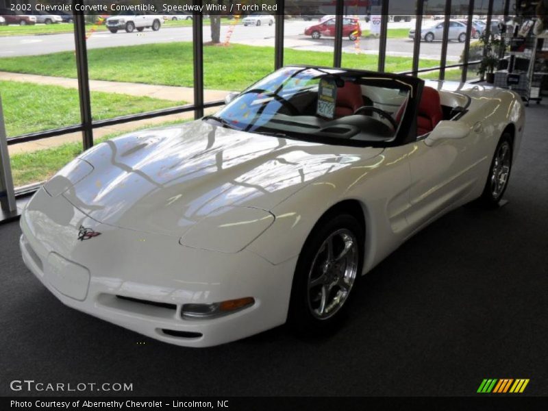 Speedway White / Torch Red 2002 Chevrolet Corvette Convertible