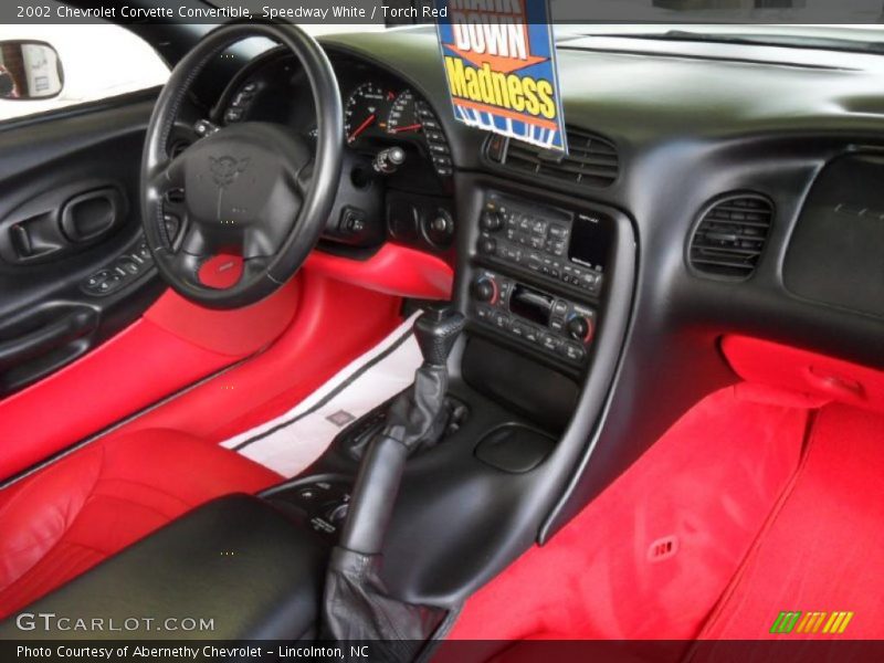 Speedway White / Torch Red 2002 Chevrolet Corvette Convertible