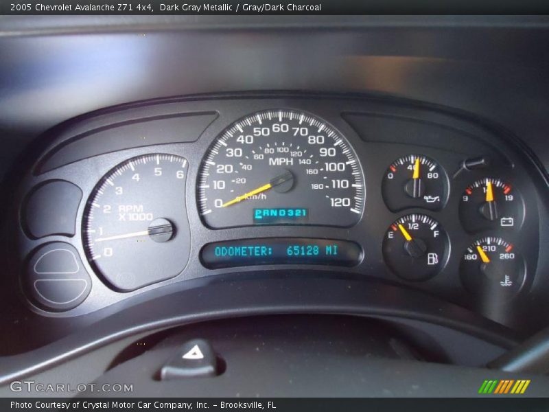 Dark Gray Metallic / Gray/Dark Charcoal 2005 Chevrolet Avalanche Z71 4x4