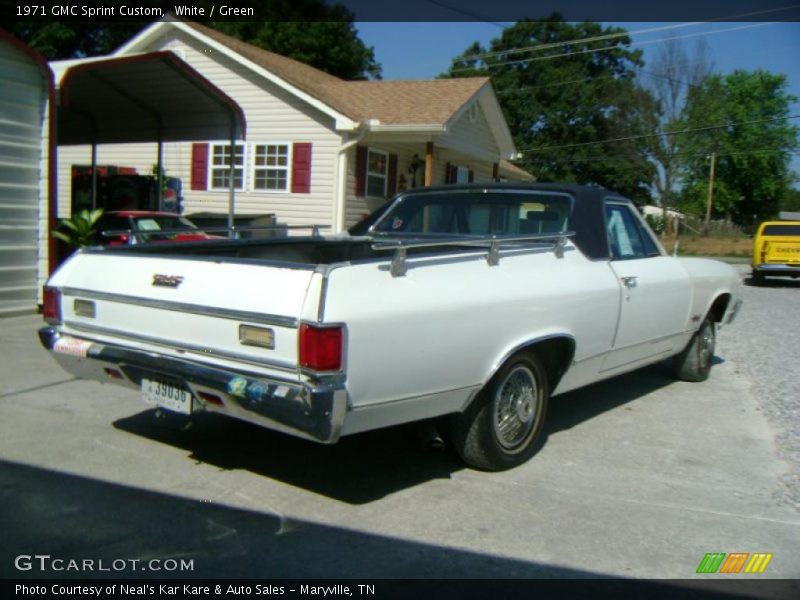 White / Green 1971 GMC Sprint Custom