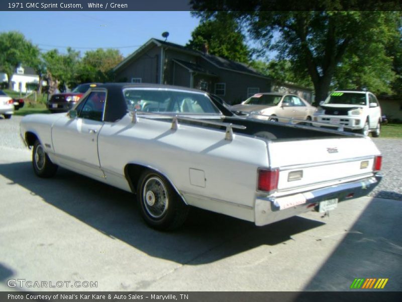 White / Green 1971 GMC Sprint Custom