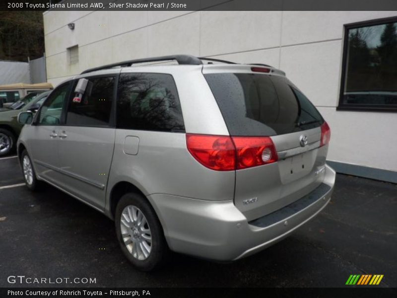 Silver Shadow Pearl / Stone 2008 Toyota Sienna Limited AWD