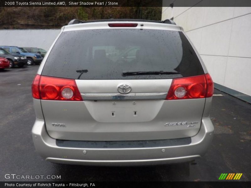 Silver Shadow Pearl / Stone 2008 Toyota Sienna Limited AWD