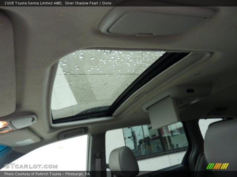 Silver Shadow Pearl / Stone 2008 Toyota Sienna Limited AWD