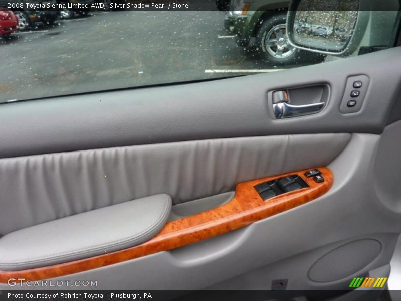 Silver Shadow Pearl / Stone 2008 Toyota Sienna Limited AWD