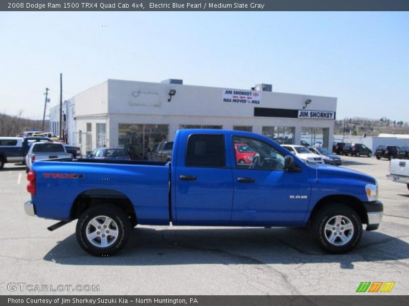 Electric Blue Pearl / Medium Slate Gray 2008 Dodge Ram 1500 TRX4 Quad Cab 4x4