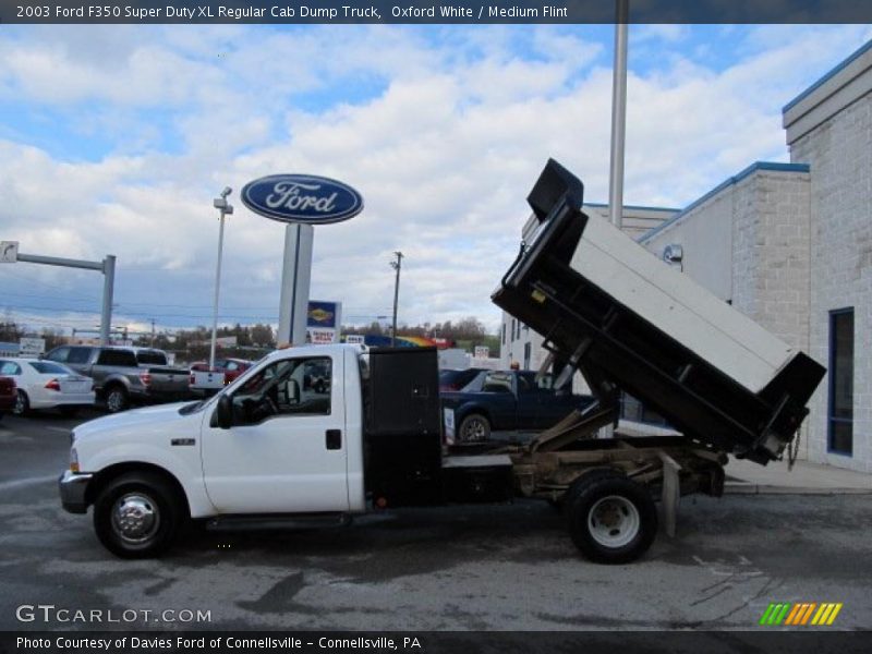 Oxford White / Medium Flint 2003 Ford F350 Super Duty XL Regular Cab Dump Truck