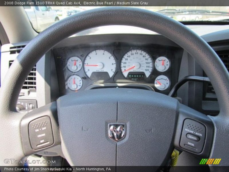 Electric Blue Pearl / Medium Slate Gray 2008 Dodge Ram 1500 TRX4 Quad Cab 4x4