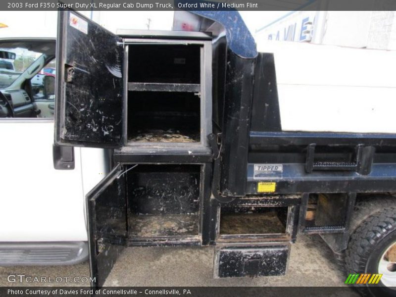 Oxford White / Medium Flint 2003 Ford F350 Super Duty XL Regular Cab Dump Truck