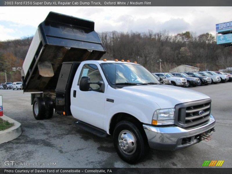 Oxford White / Medium Flint 2003 Ford F350 Super Duty XL Regular Cab Dump Truck