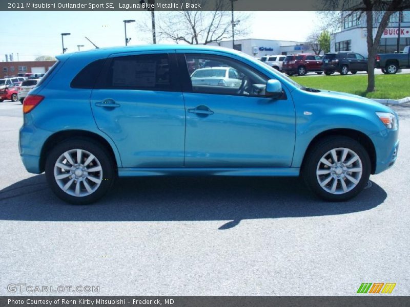 Laguna Blue Metallic / Black 2011 Mitsubishi Outlander Sport SE