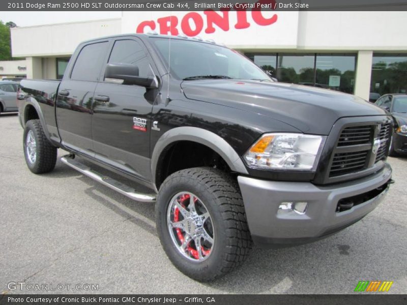 Brilliant Black Crystal Pearl / Dark Slate 2011 Dodge Ram 2500 HD SLT Outdoorsman Crew Cab 4x4