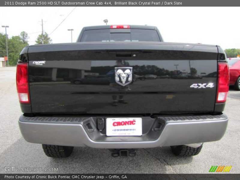 Brilliant Black Crystal Pearl / Dark Slate 2011 Dodge Ram 2500 HD SLT Outdoorsman Crew Cab 4x4