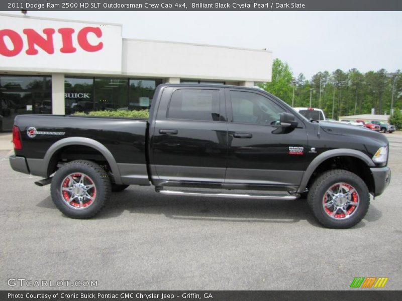 Brilliant Black Crystal Pearl / Dark Slate 2011 Dodge Ram 2500 HD SLT Outdoorsman Crew Cab 4x4