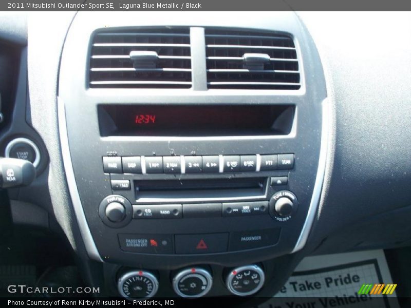 Laguna Blue Metallic / Black 2011 Mitsubishi Outlander Sport SE