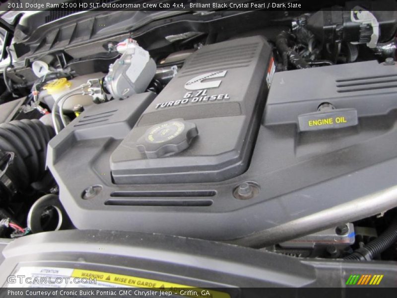 Brilliant Black Crystal Pearl / Dark Slate 2011 Dodge Ram 2500 HD SLT Outdoorsman Crew Cab 4x4