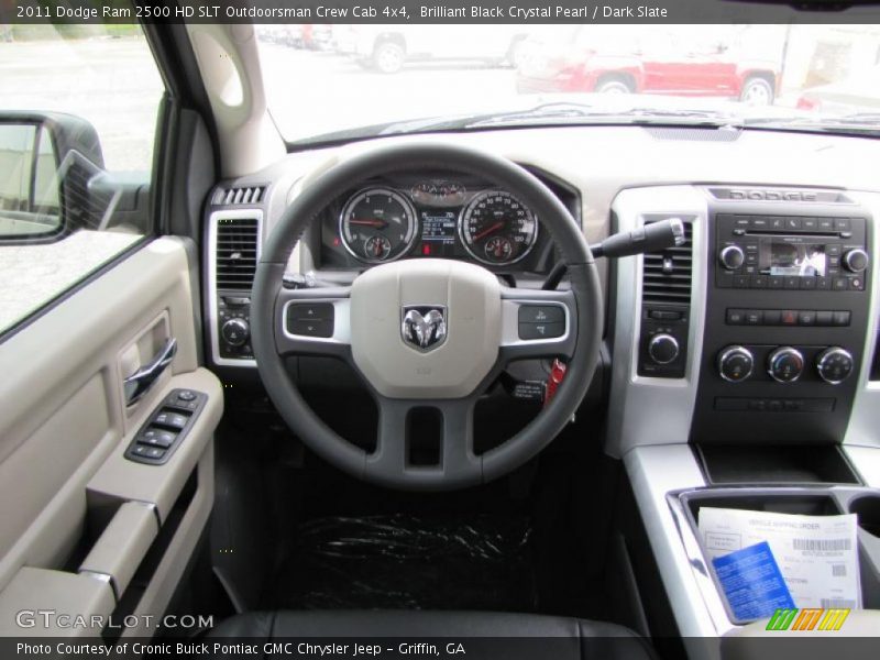 Brilliant Black Crystal Pearl / Dark Slate 2011 Dodge Ram 2500 HD SLT Outdoorsman Crew Cab 4x4