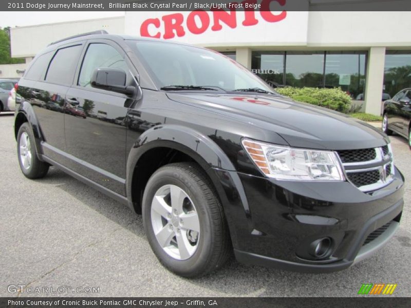 Brilliant Black Crystal Pearl / Black/Light Frost Beige 2011 Dodge Journey Mainstreet