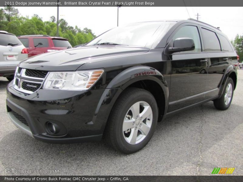 Brilliant Black Crystal Pearl / Black/Light Frost Beige 2011 Dodge Journey Mainstreet