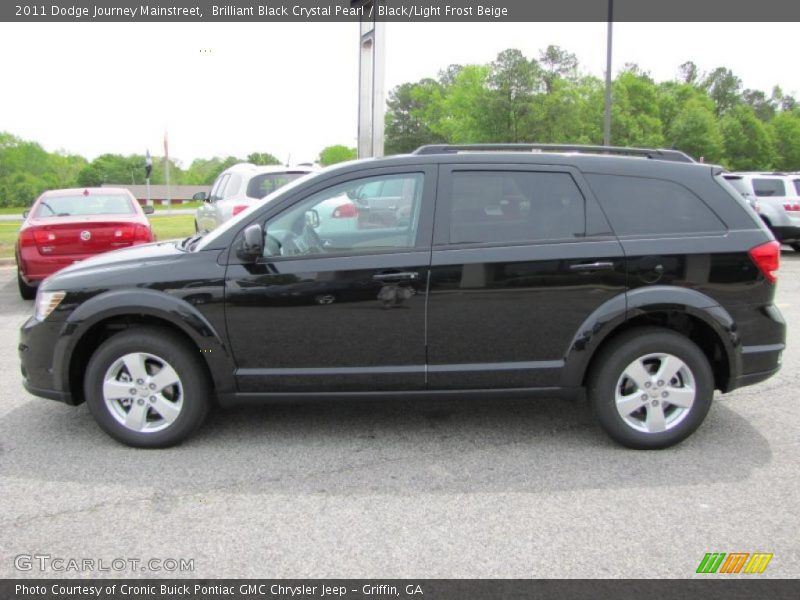 Brilliant Black Crystal Pearl / Black/Light Frost Beige 2011 Dodge Journey Mainstreet