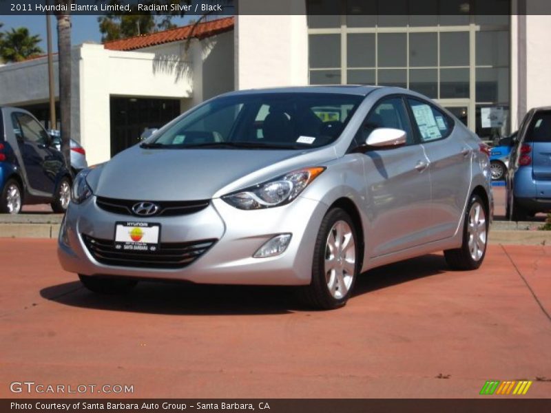 Radiant Silver / Black 2011 Hyundai Elantra Limited