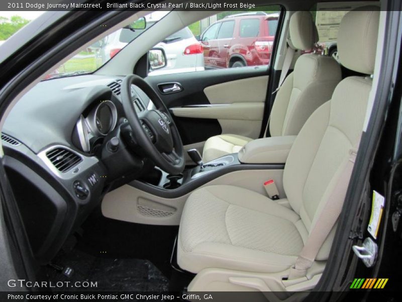 Brilliant Black Crystal Pearl / Black/Light Frost Beige 2011 Dodge Journey Mainstreet