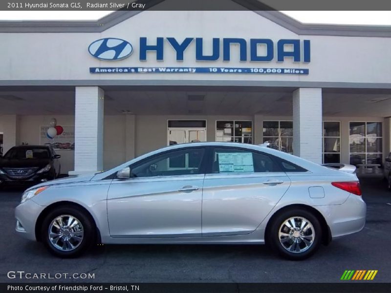 Radiant Silver / Gray 2011 Hyundai Sonata GLS