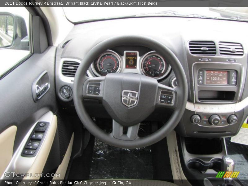 Brilliant Black Crystal Pearl / Black/Light Frost Beige 2011 Dodge Journey Mainstreet