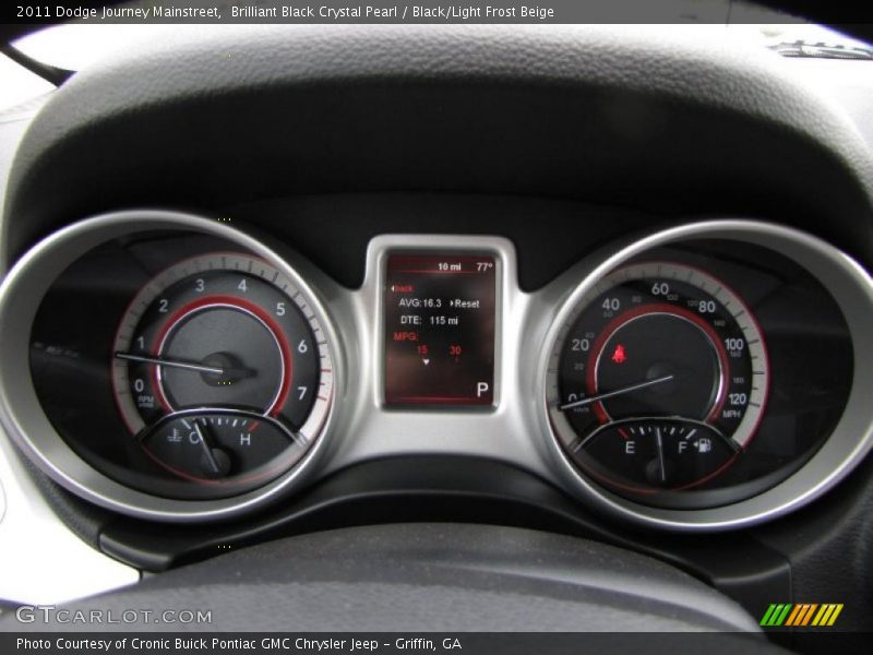 Brilliant Black Crystal Pearl / Black/Light Frost Beige 2011 Dodge Journey Mainstreet