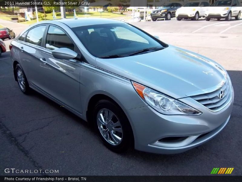 Radiant Silver / Gray 2011 Hyundai Sonata GLS