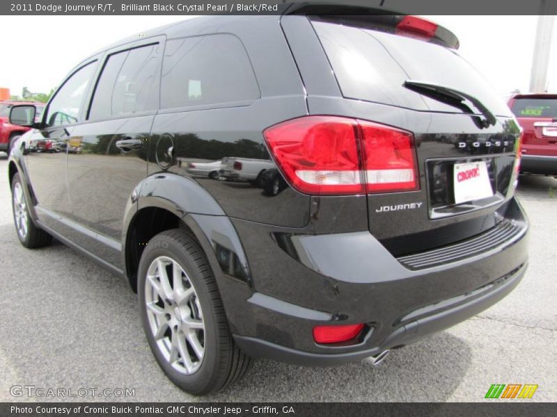 Brilliant Black Crystal Pearl / Black/Red 2011 Dodge Journey R/T