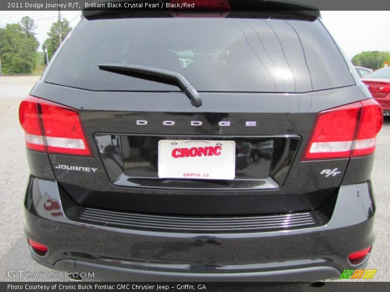 Brilliant Black Crystal Pearl / Black/Red 2011 Dodge Journey R/T