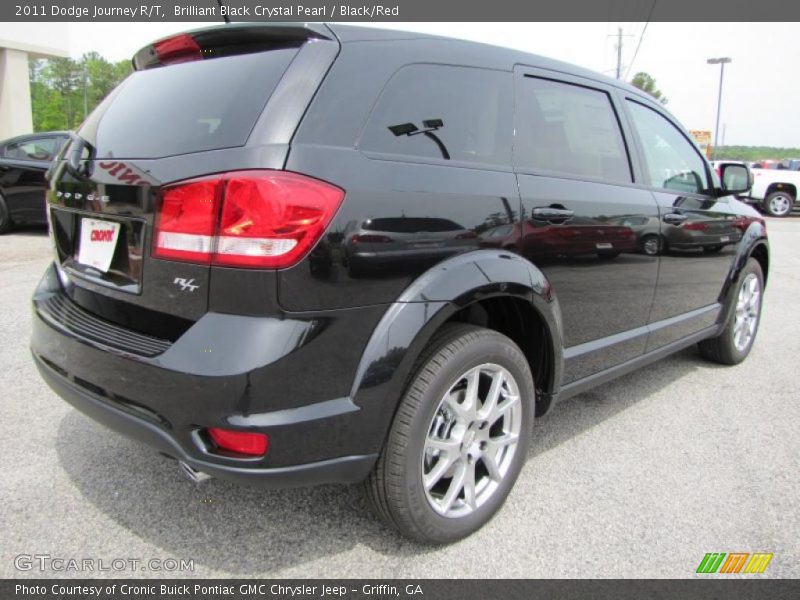Brilliant Black Crystal Pearl / Black/Red 2011 Dodge Journey R/T