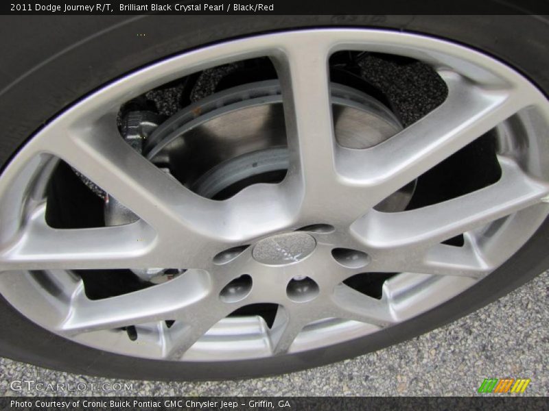 Brilliant Black Crystal Pearl / Black/Red 2011 Dodge Journey R/T