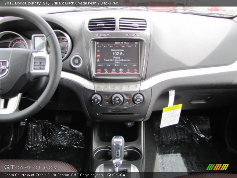 Brilliant Black Crystal Pearl / Black/Red 2011 Dodge Journey R/T