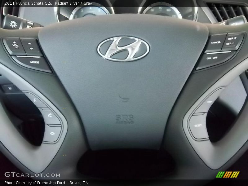 Radiant Silver / Gray 2011 Hyundai Sonata GLS