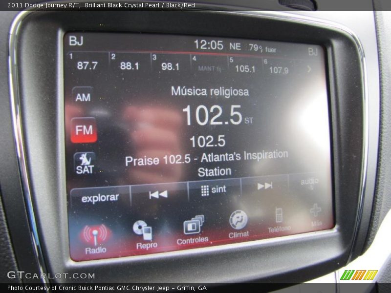 Brilliant Black Crystal Pearl / Black/Red 2011 Dodge Journey R/T