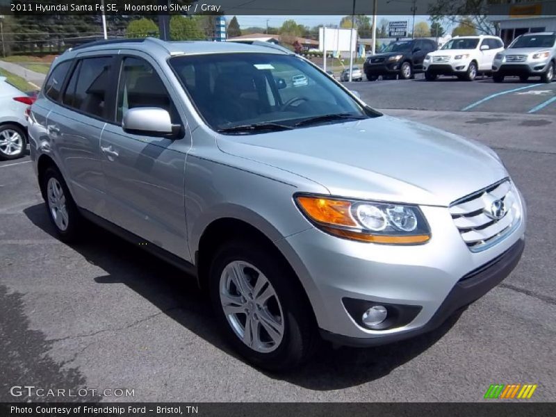 Moonstone Silver / Gray 2011 Hyundai Santa Fe SE