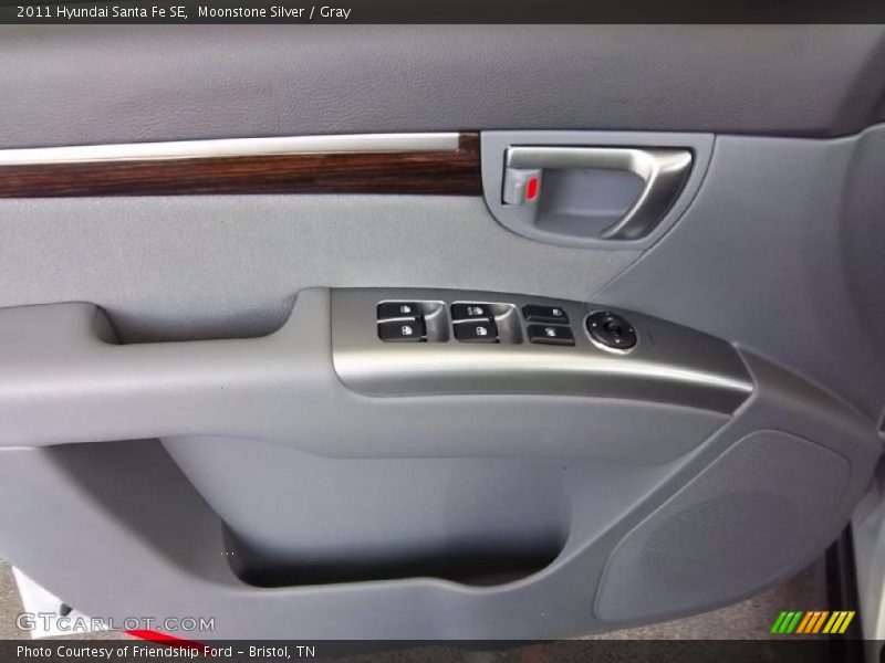 Moonstone Silver / Gray 2011 Hyundai Santa Fe SE