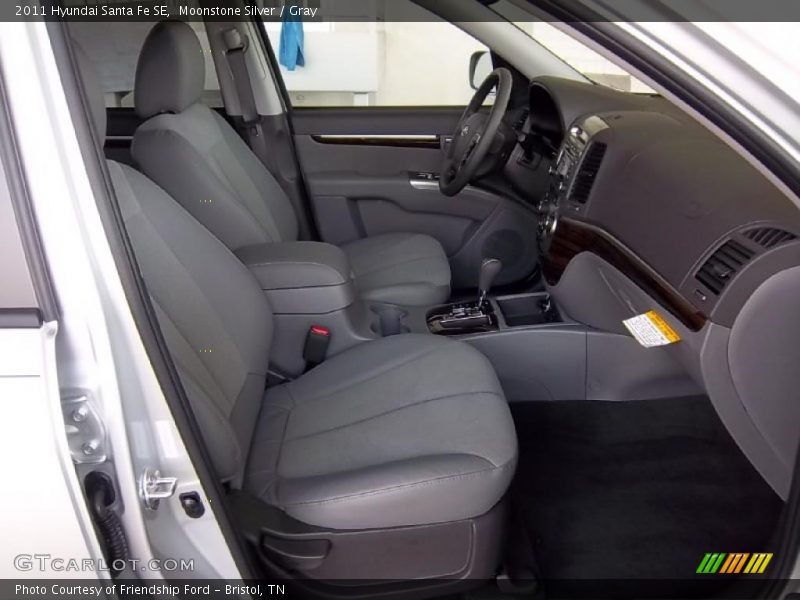 Moonstone Silver / Gray 2011 Hyundai Santa Fe SE