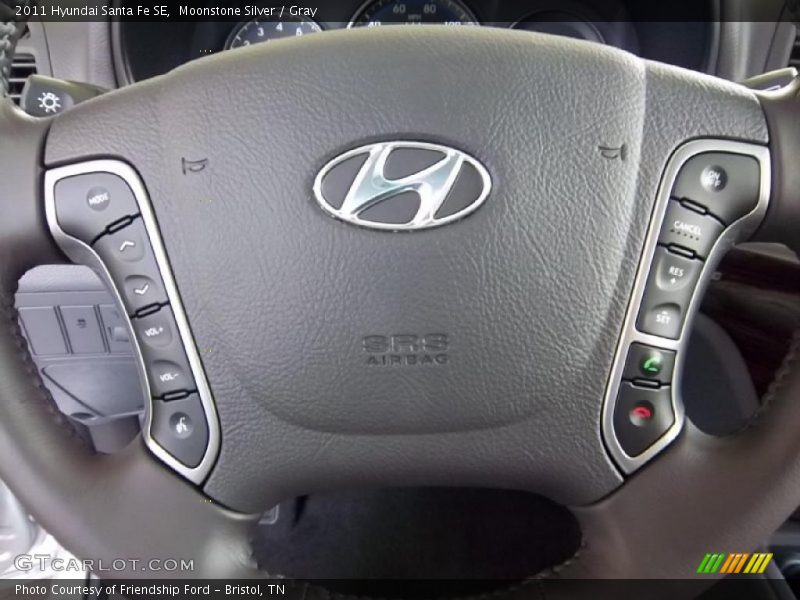 Moonstone Silver / Gray 2011 Hyundai Santa Fe SE