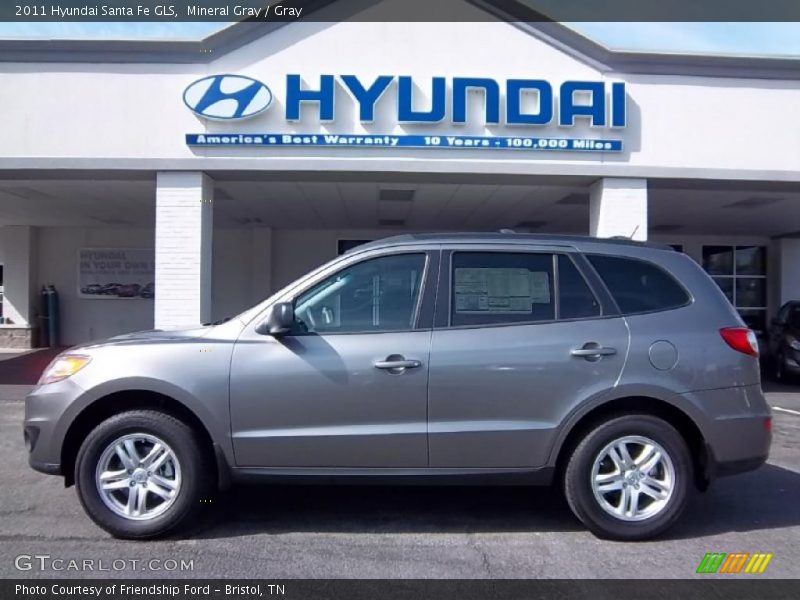 Mineral Gray / Gray 2011 Hyundai Santa Fe GLS