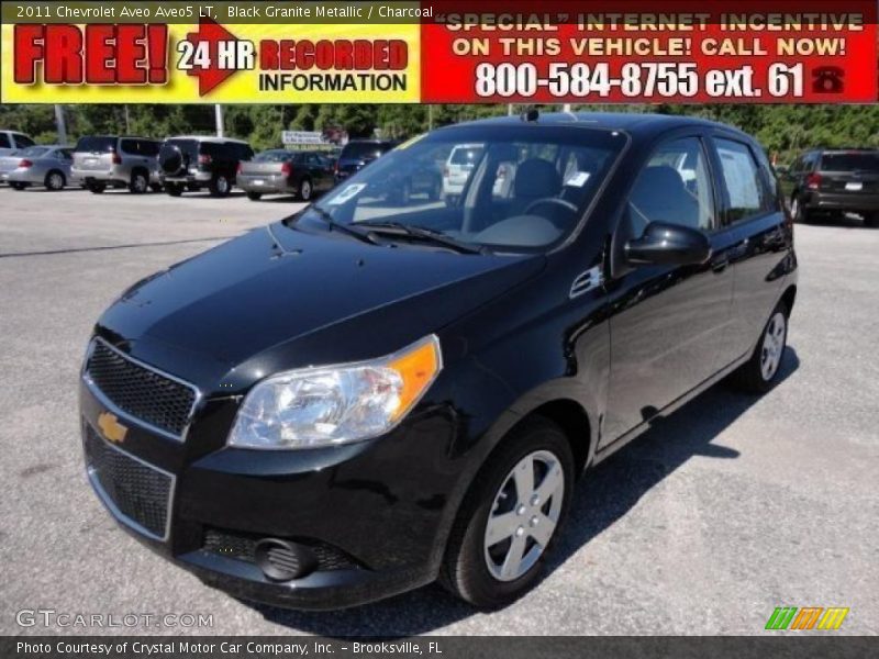 Black Granite Metallic / Charcoal 2011 Chevrolet Aveo Aveo5 LT