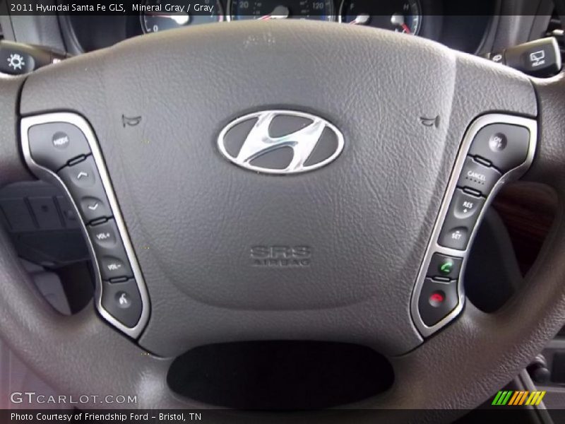 Mineral Gray / Gray 2011 Hyundai Santa Fe GLS